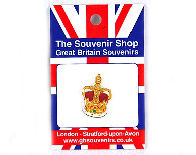 Coronation crown pin badge